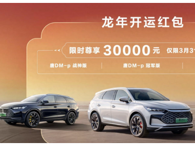 比亚迪唐系列限时优惠，购车立享30000元现金补贴！